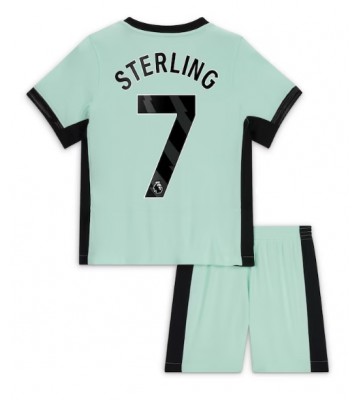 Chelsea Raheem Sterling #7 Tercera Equipación Niños 2023-24 Manga Corta (+ Pantalones cortos)